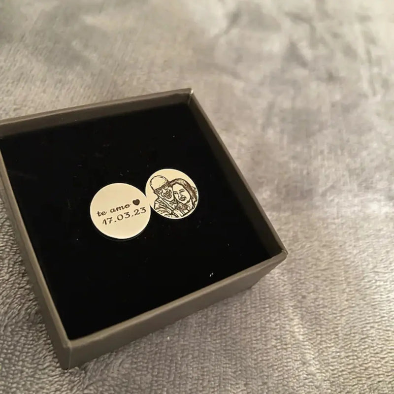 Personalized Photo Engraved Cufflinks