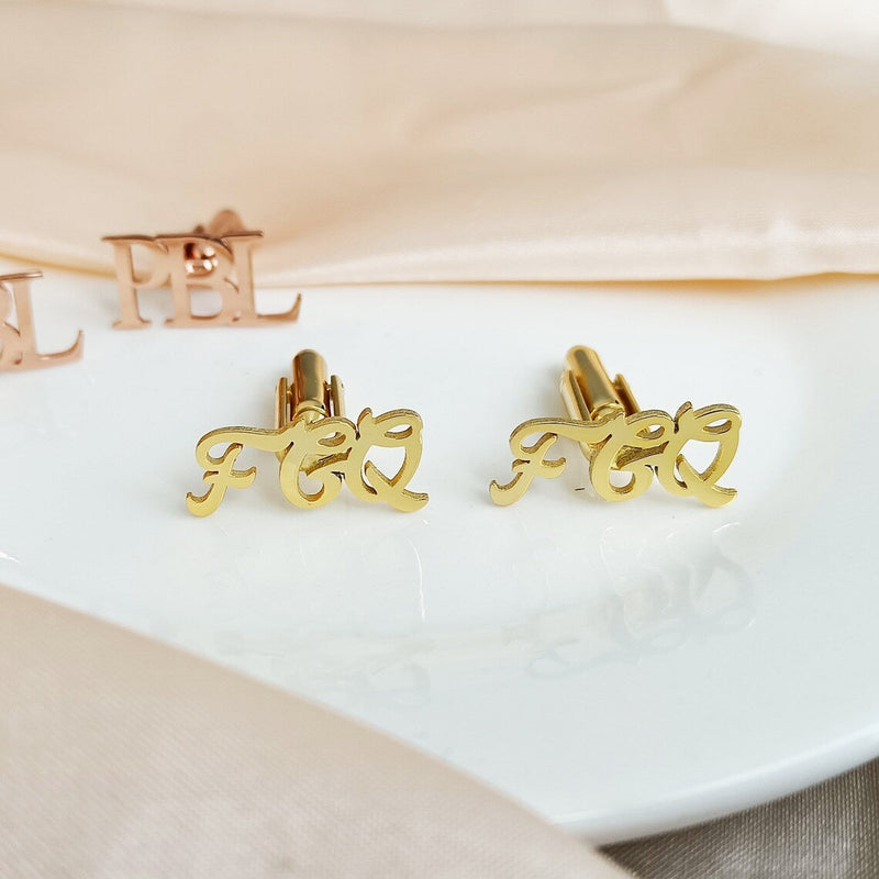 Personalized Initial Letter Name Cufflinks