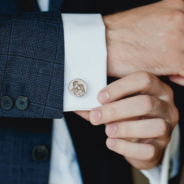 Personalized Photo Engraved Cufflinks