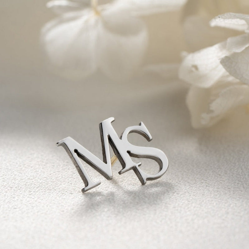 Personalized Initial Letters Brooch, Bride - Groomsmen