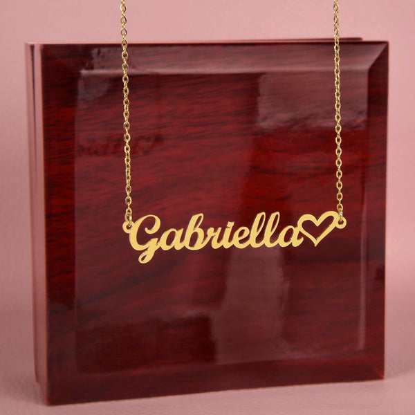 Name with Heart Necklace