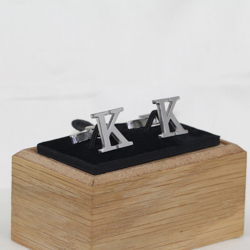 Customized Single Initial Cufflinks