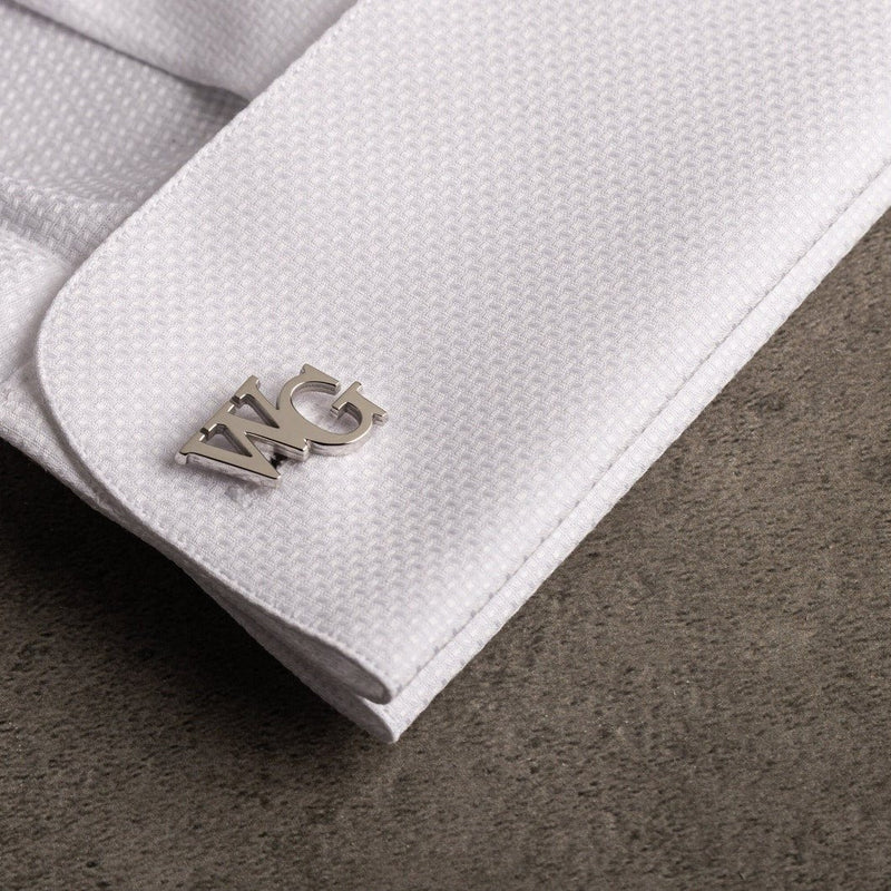 925 Sterling Silver Initials Cufflinks