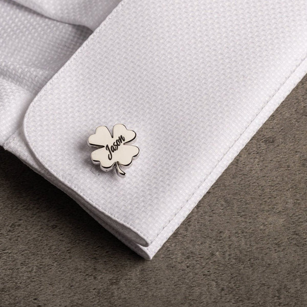 Four Leaf Name Cufflinks