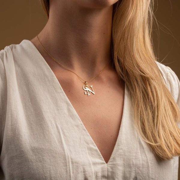 Double initial Necklace