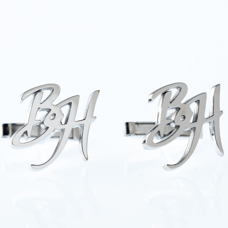 925 Silver Initials Cufflinks by Artsy Store