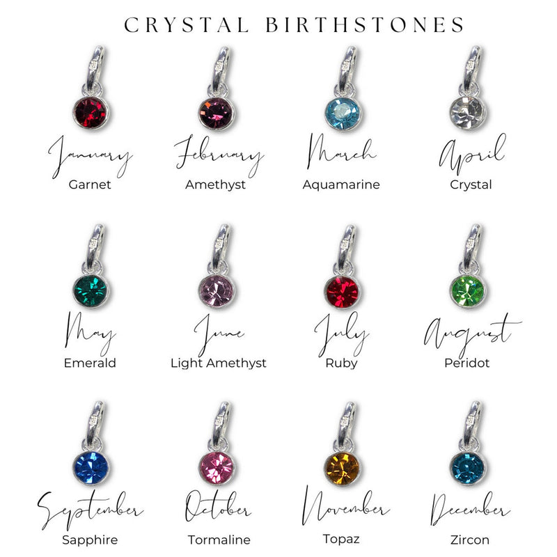 Custom Initial and Birthstone Necklace- 925 Sterling Silver