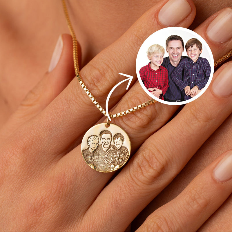 Family Memorial Necklace- Photo Necklace