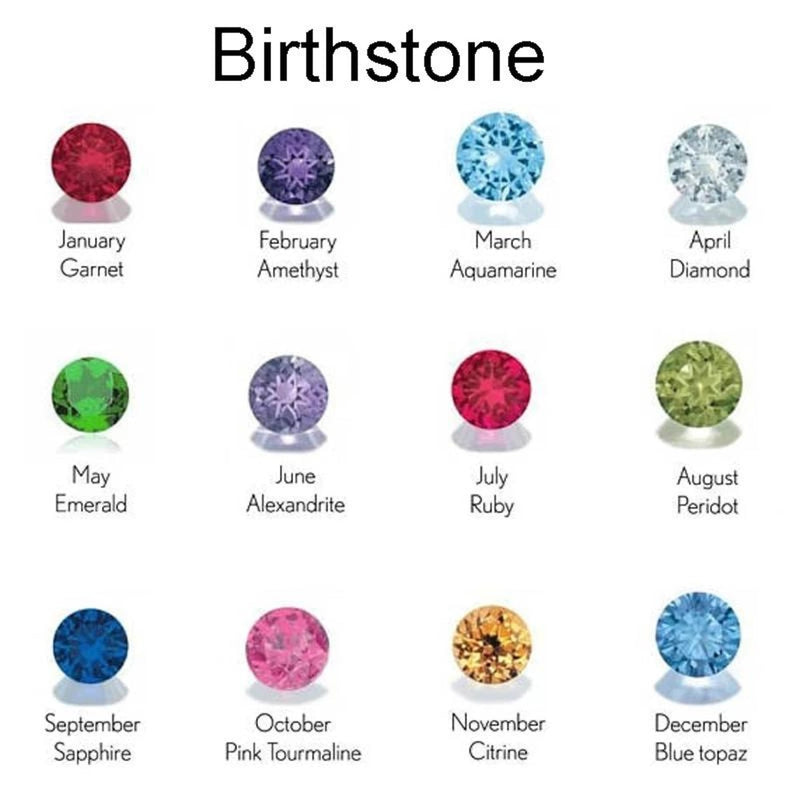 Initial Birthstone Sideways Necklace