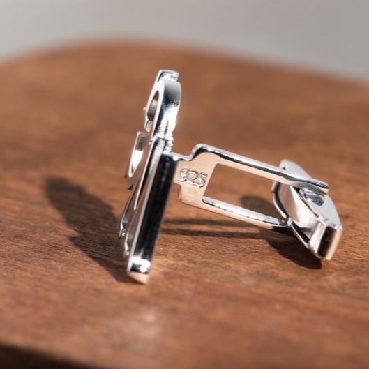 925 Sterling Silver Initials Cufflinks