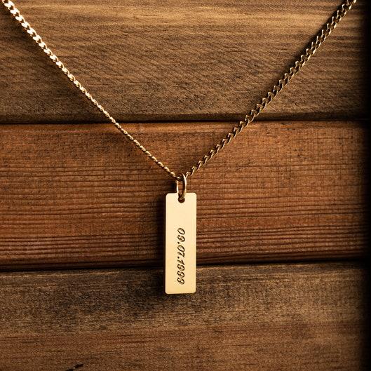 Engraved Custom Necklace for Men