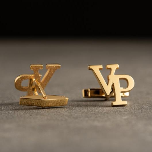 925 Sterling Silver Initials Cufflinks