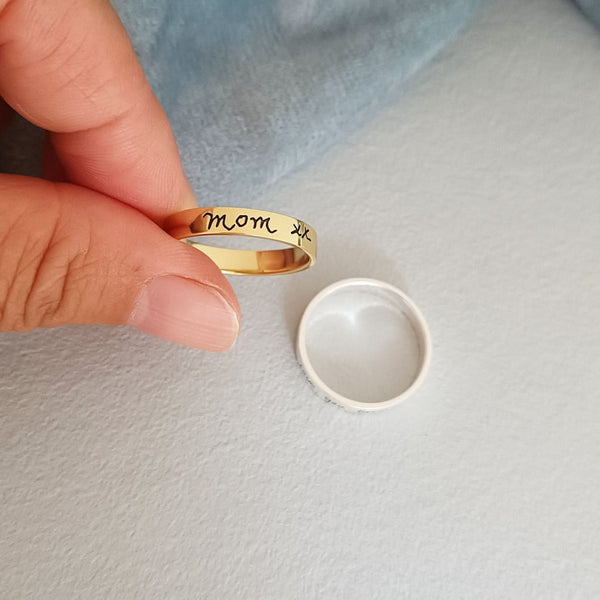 Personalized Engraved Handwriting-Ring