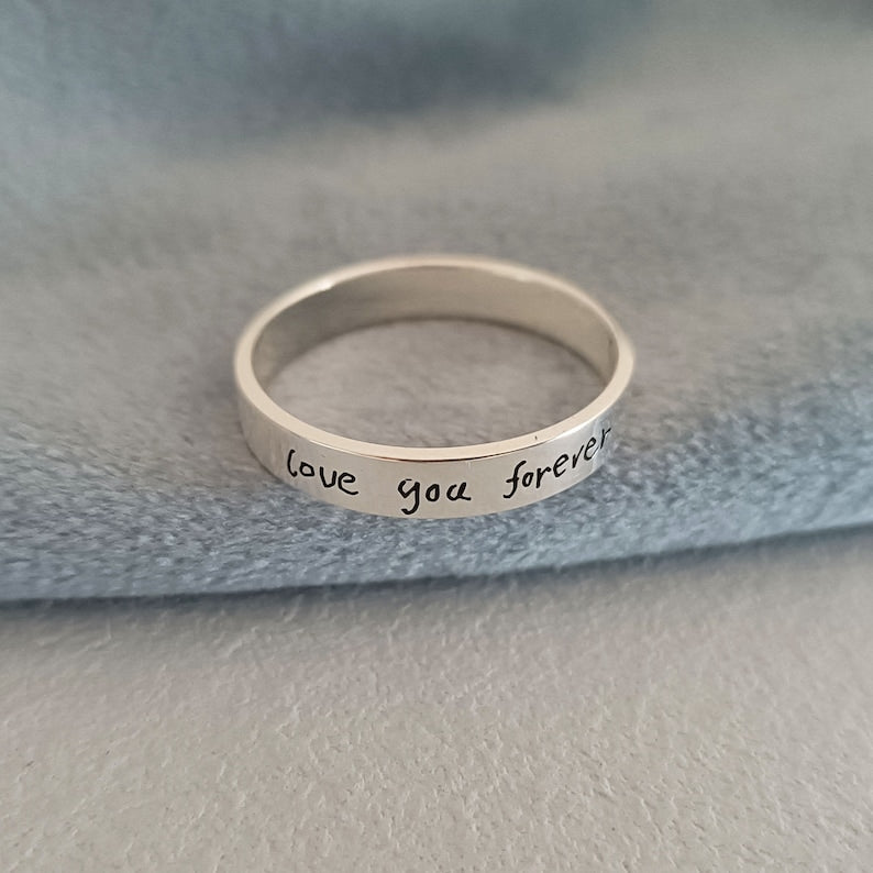 Personalized Engraved Handwriting-Ring