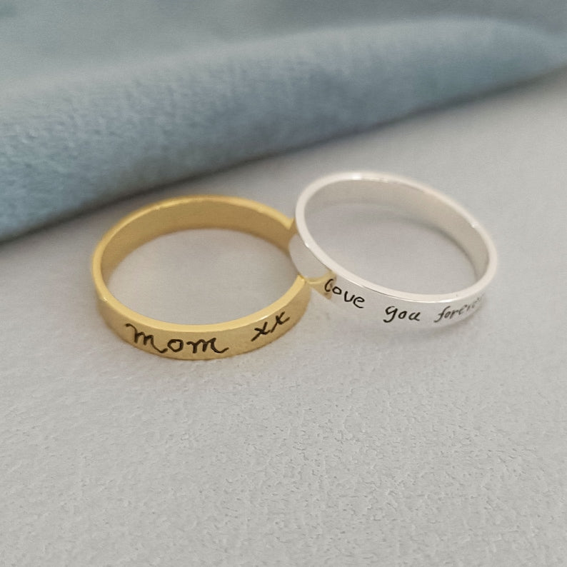 Personalized Engraved Handwriting-Ring