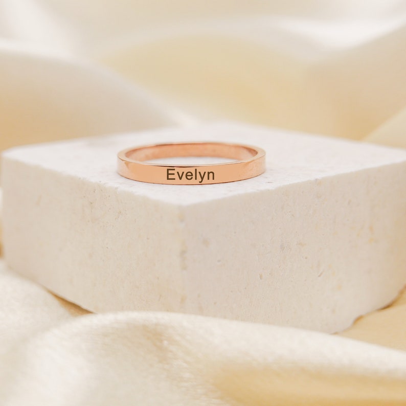 Minimalist Name Ring