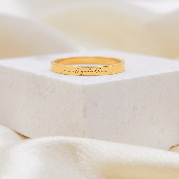 Minimalist Name Ring