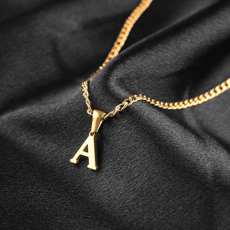 Men Initial Necklace