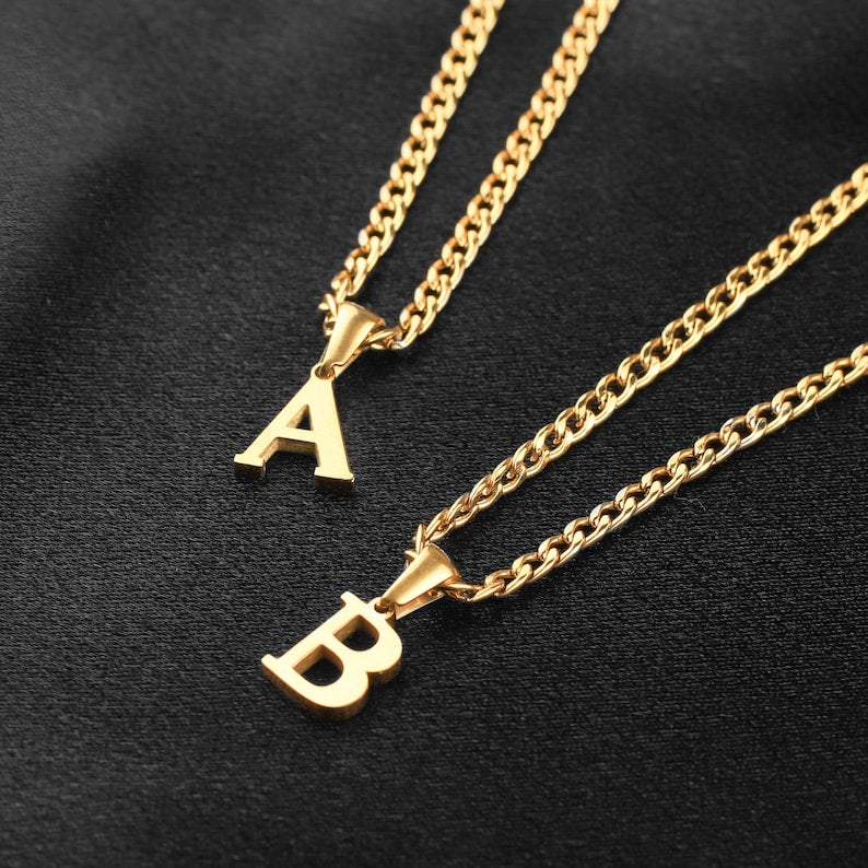 Men Initial Necklace