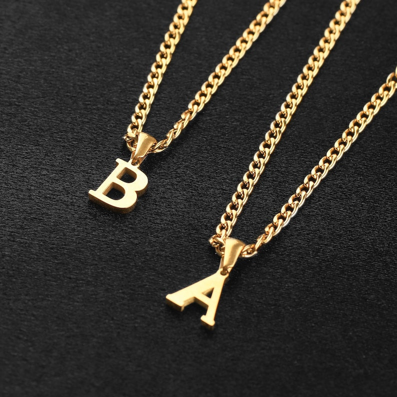 Men Initial Necklace