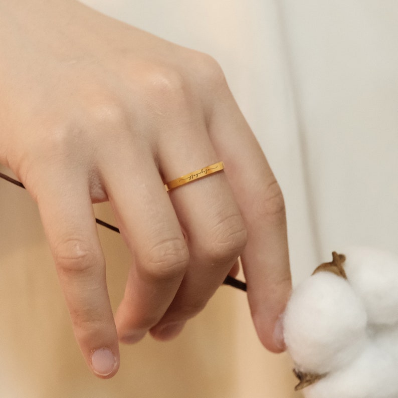 Minimalist Name Ring