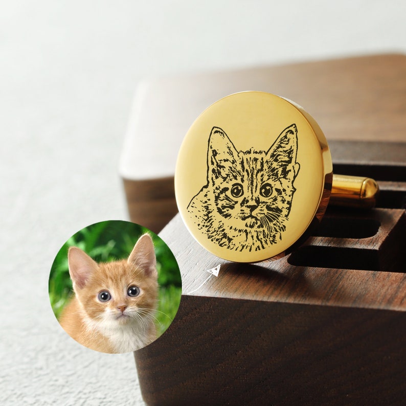 Personalization pet cufflinks