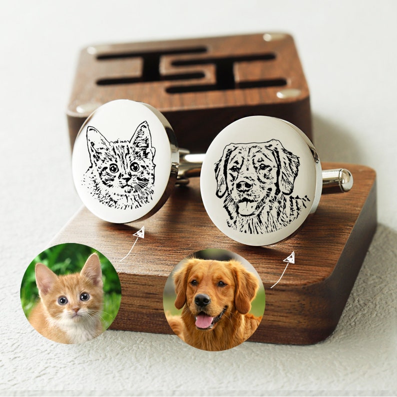 Personalization pet cufflinks