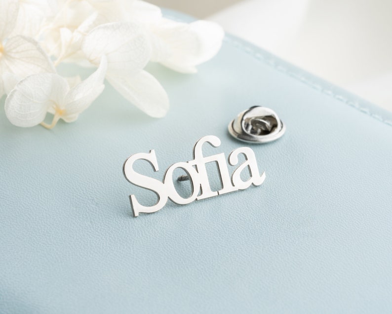 Personalized Name Brooch