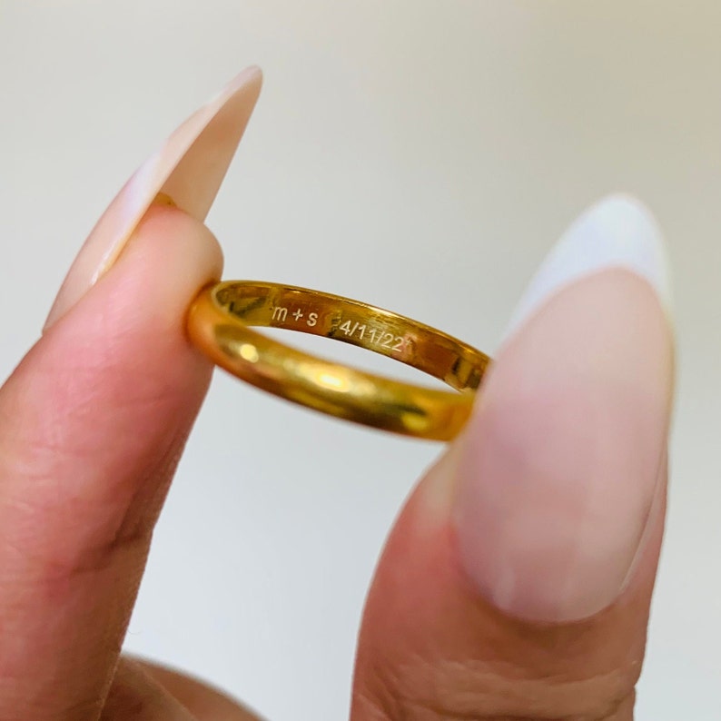 Personalized Name Engraved Rings