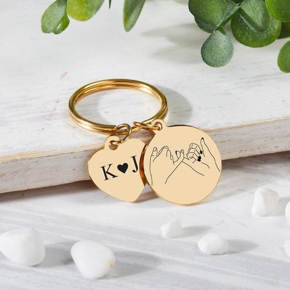 Pinky Promise Keychains by Artsy Store