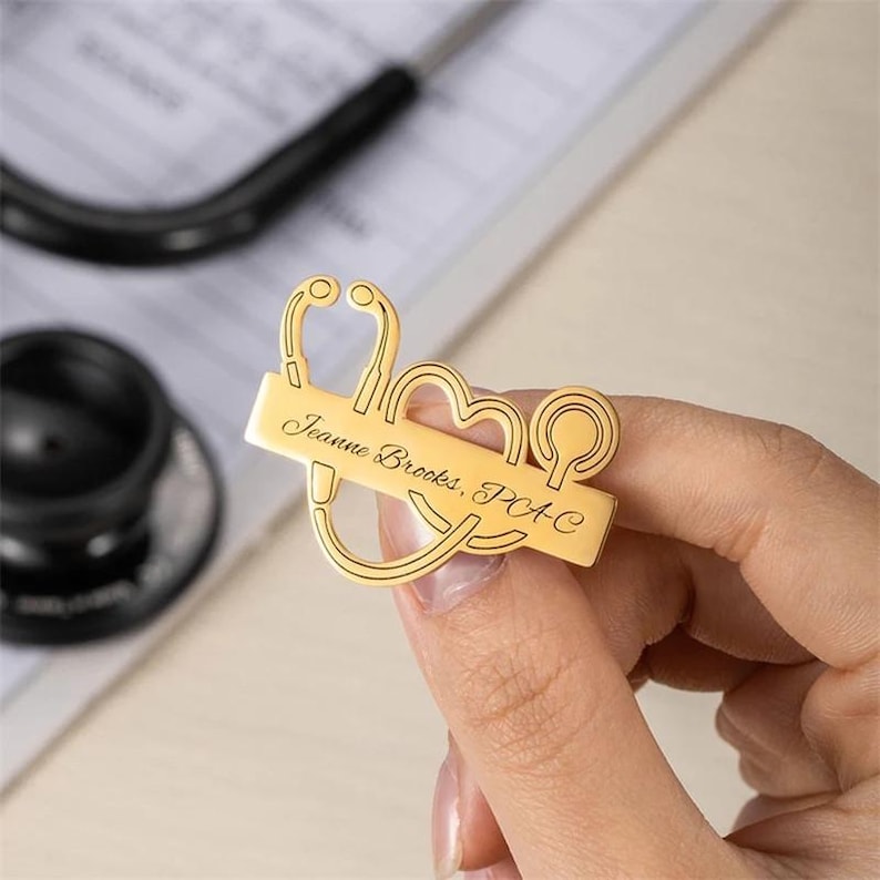 Personalized Engraved Logo Lapel Pin Brooch For Doctor