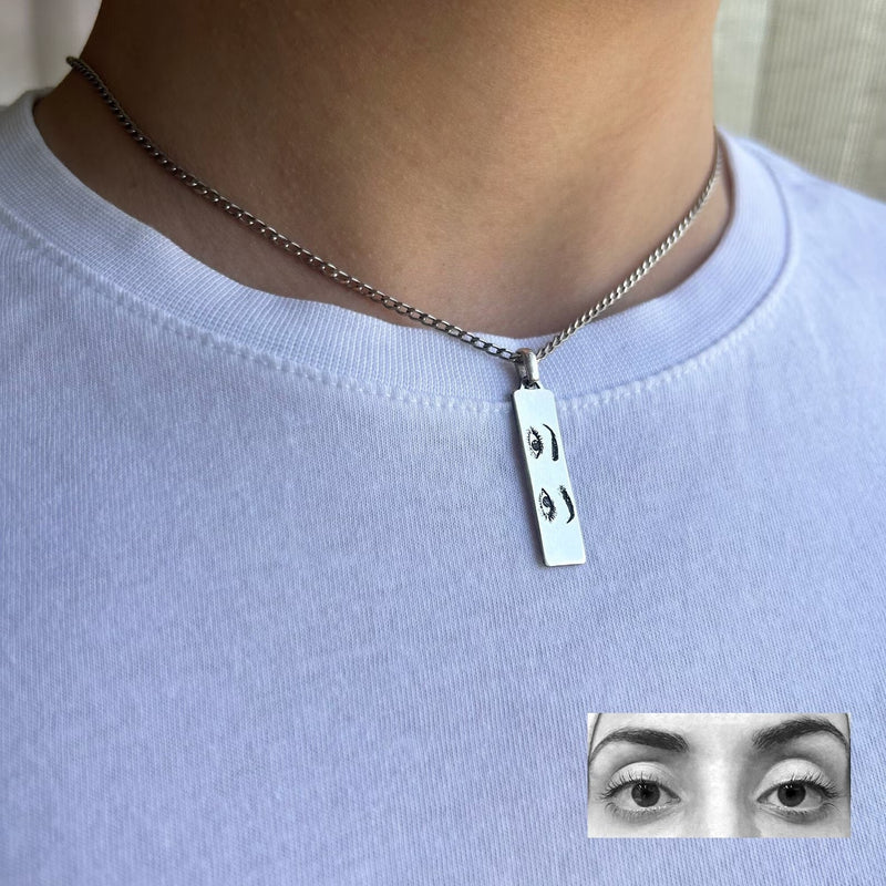 Personalized Photo Engraved Necklace (Eye/Half Face/Full Photo)