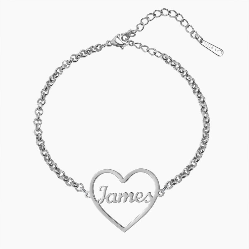 Heart Shape Name Bracelet